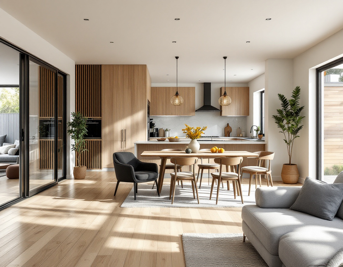 Open-plan living and dining renovation